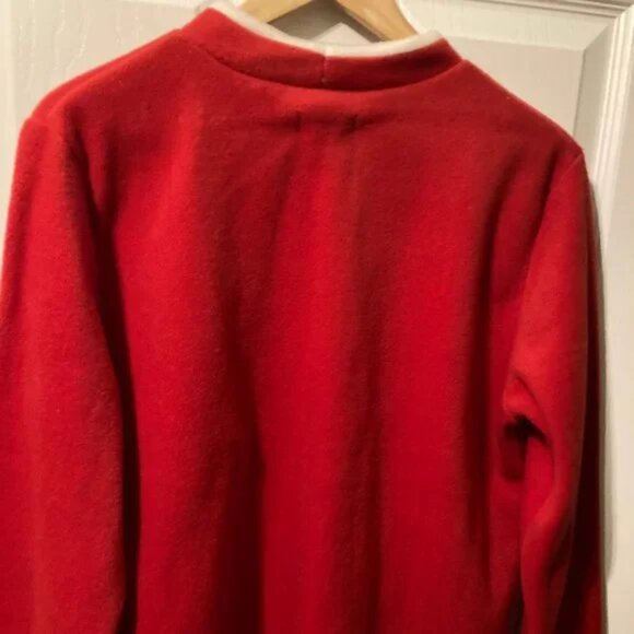 Leslie Fay Sport Ugly Christmas Xmas Vintage Sweater Red Holiday Penguin Light M - Picture 3 of 7